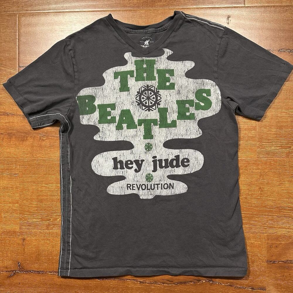 Trunk LTD Beatles T Shirt Men M Gray Hey Jude Revolution Music Band Rock Concert